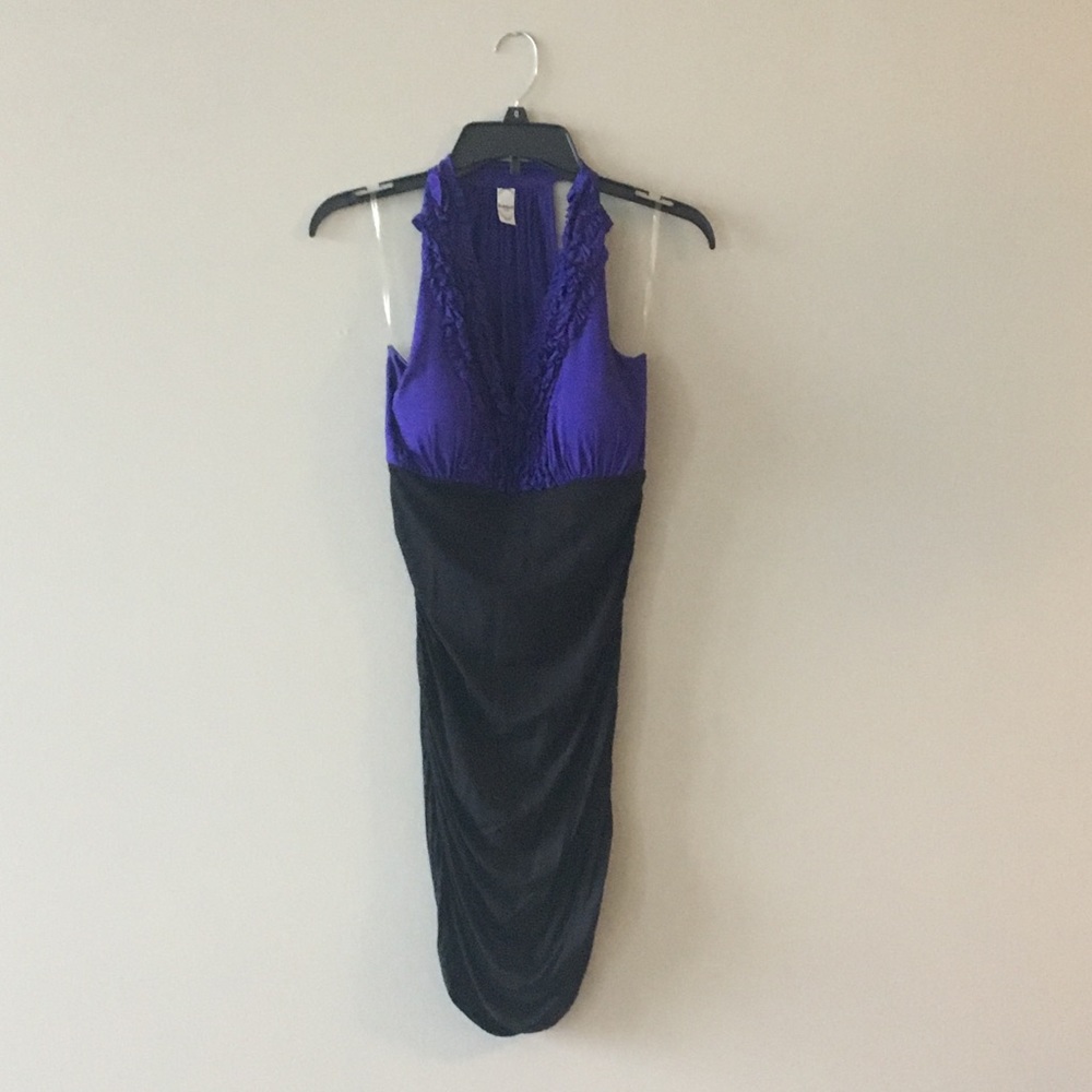 Purple/Black Halter Dress, Size L (Juniors)